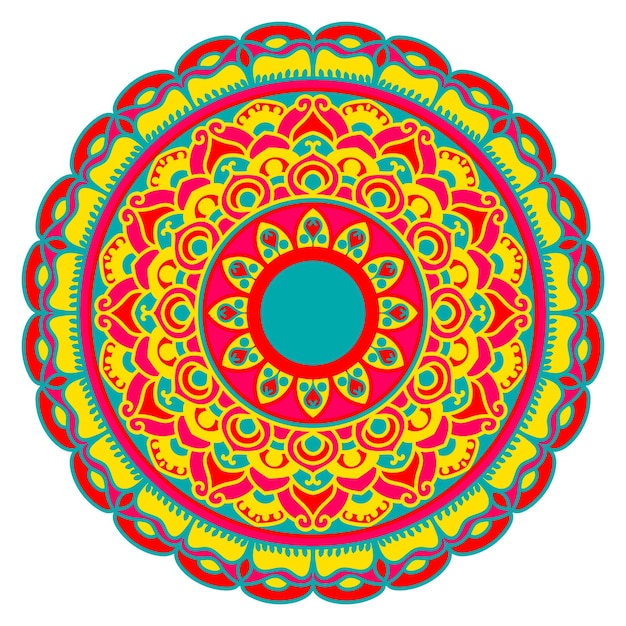 Diseño de mandala colorido