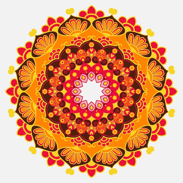 diseño de mandala colorido