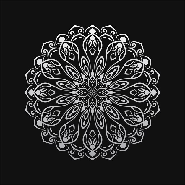 Diseño de mandala de decoración redonda sencilla x9