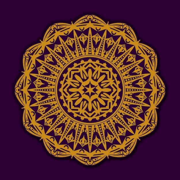 Diseño de mandala decorativo al árabe islámico.