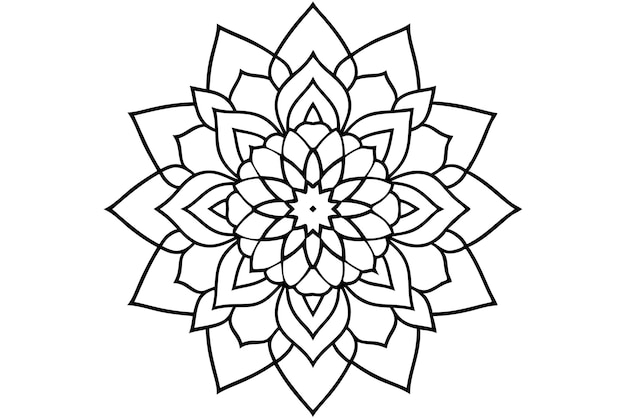 Diseño de mandala decorativo para la ilustración de libros de colorear creatividad 5