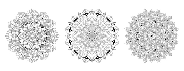 Vector diseño de mandala decorativo ornamental de lujo, para colorear la página del libro