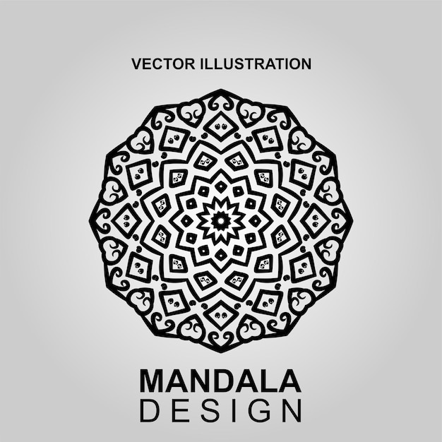 Diseño mandala diseñado a mano. adecuado para colorear libros y otras necesidades de decoración de imágenes