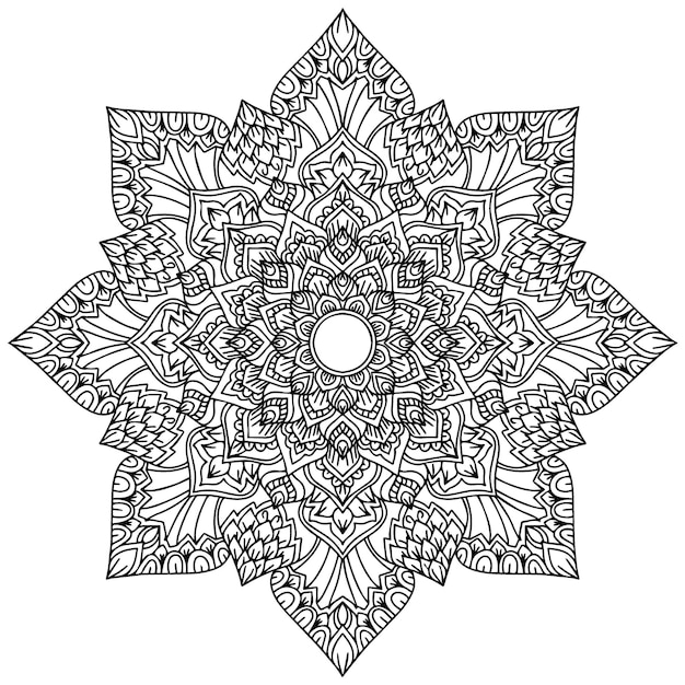 diseño de mandala de diseño redondo negro y diseño de primum rangoli