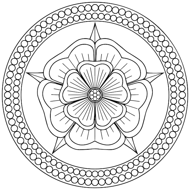 diseño de mandala de diseño redondo negro y diseño de primum rangoli