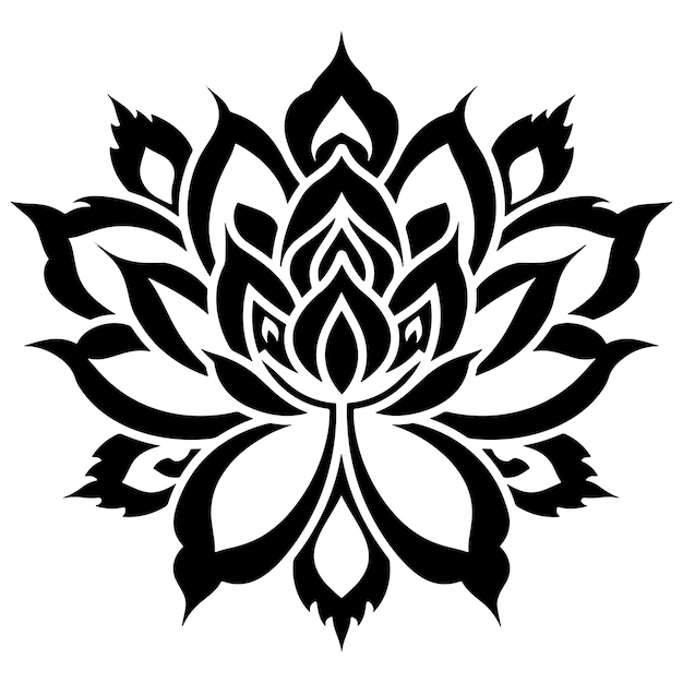 Diseño de Mandala Diseño de silueta de mandala Diseño sencillo de mandala