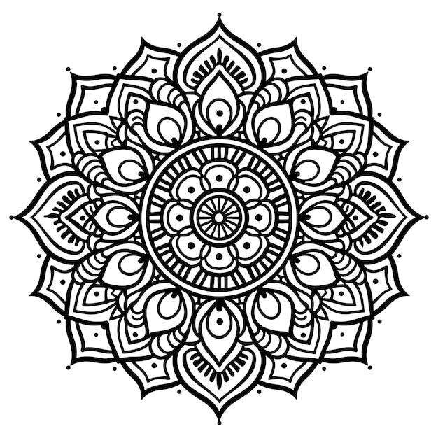 Diseño de Mandala Diseño de silueta de Mandala