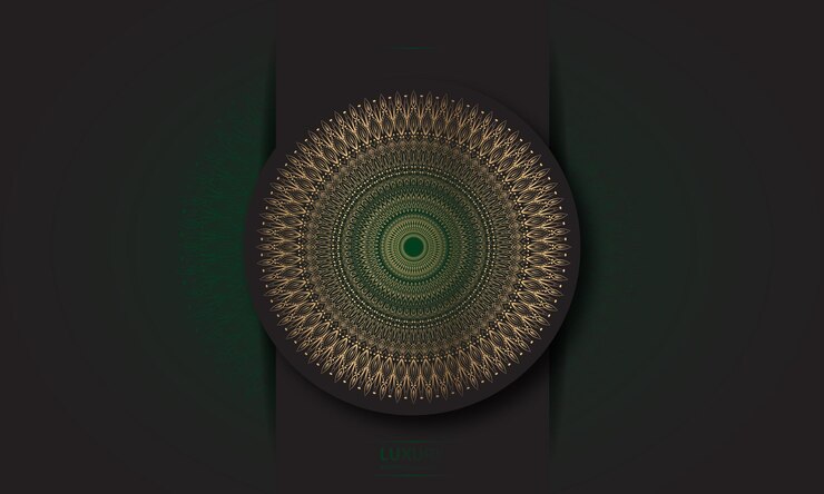 Diseño de mandala Diseño de vista única con color degradado.