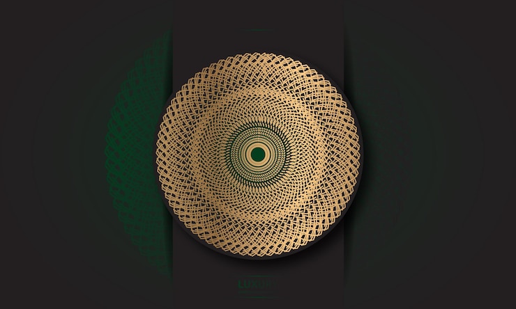 Diseño de mandala Diseño de vista única con color degradado.