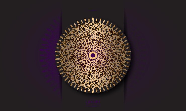 Diseño de mandala Diseño de vista única con color degradado.