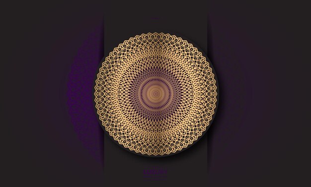 Diseño de mandala Diseño de vista única con color degradado.