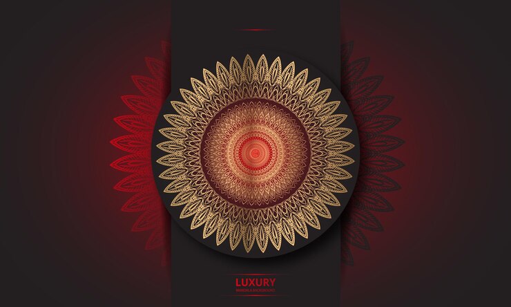 Diseño de mandala Diseño de vista única con color degradado.