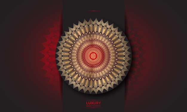 Diseño de mandala Diseño de vista única con color degradado.