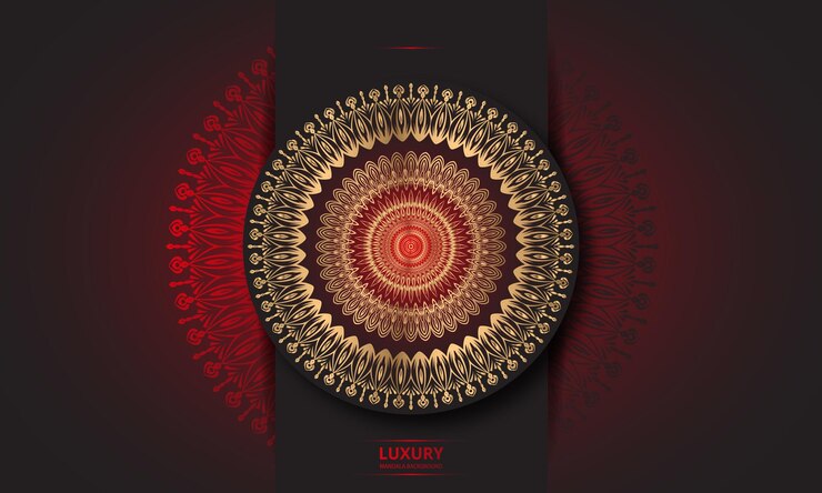 Diseño de mandala Diseño de vista única con color degradado.