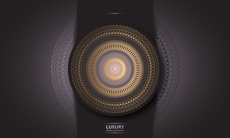 Diseño de mandala Diseño de vista única con color degradado.