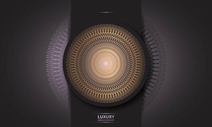 Diseño de mandala Diseño de vista única con color degradado.