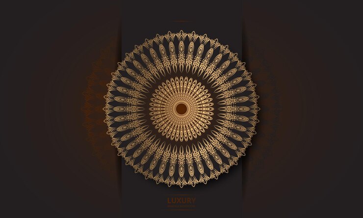 Diseño de mandala Diseño de vista única con color degradado.