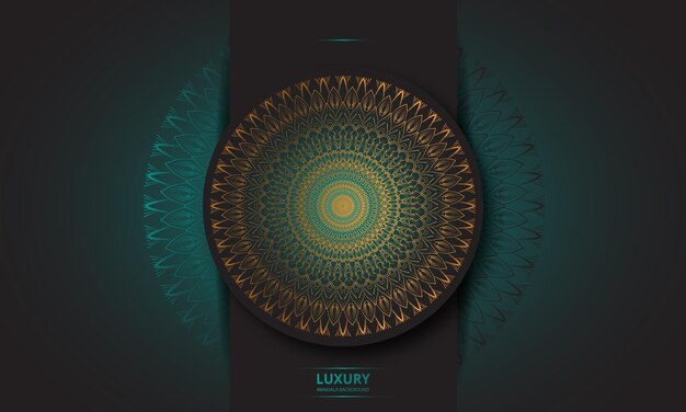 Diseño de mandala Diseño de vista única con color degradado.