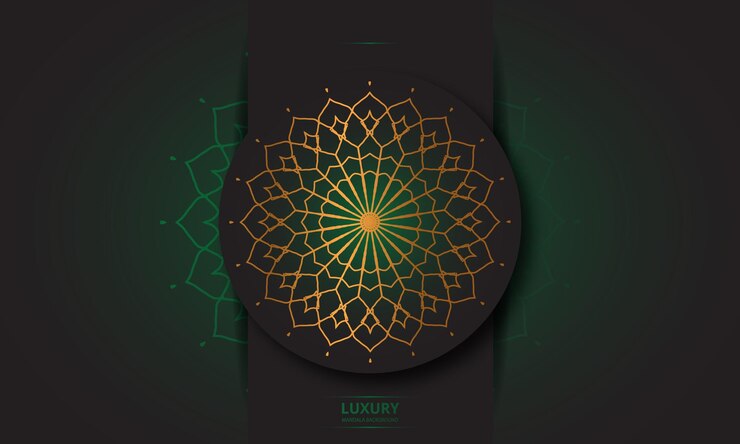 Diseño de mandala Diseño de vista única con color degradado.