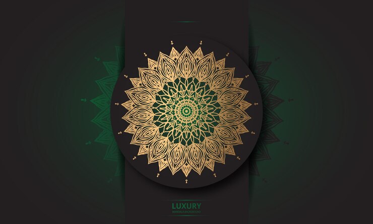 Diseño de mandala Diseño de vista única con color degradado.