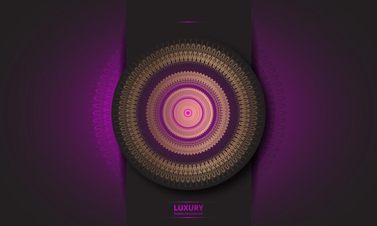 Diseño de mandala Diseño de vista única con color degradado.