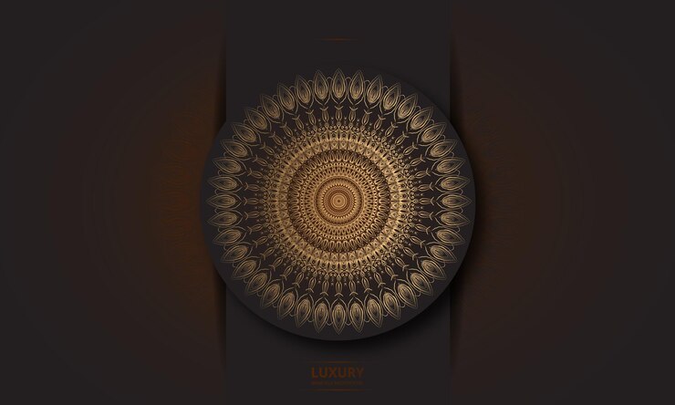 Diseño de mandala Diseño de vista única con color degradado.