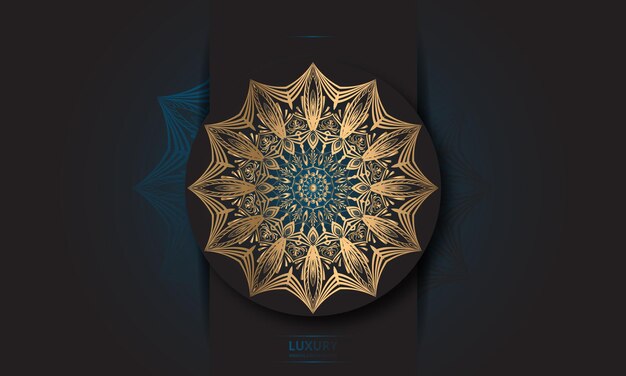 Diseño de mandala Diseño de vista única con color degradado.