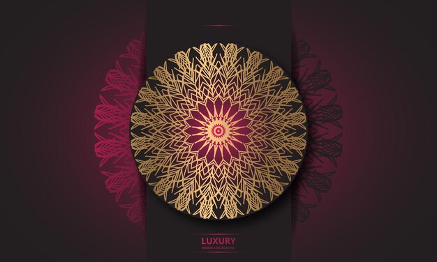 Diseño de mandala Diseño de vista única con color degradado.