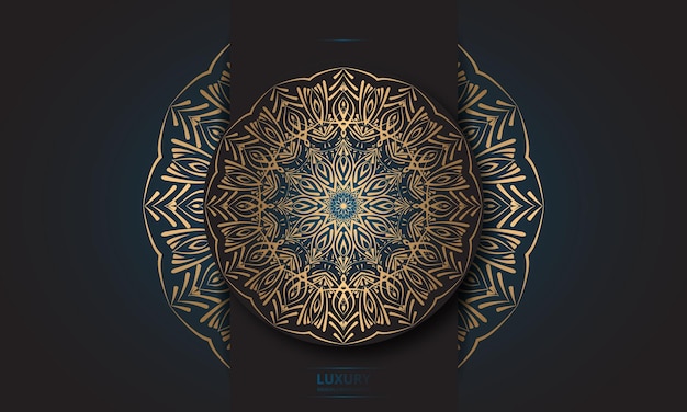 Diseño de mandala Diseño de vista única con color degradado.