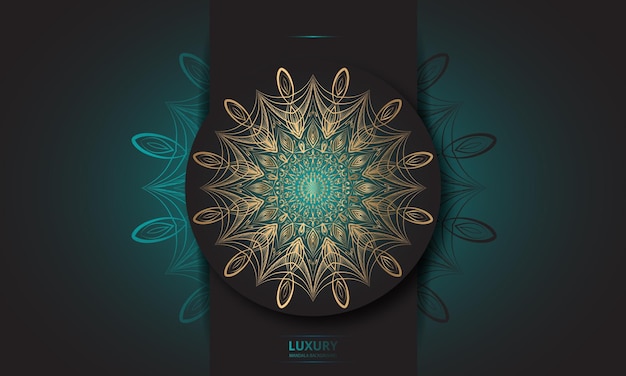 Diseño de mandala Diseño de vista única con color degradado.
