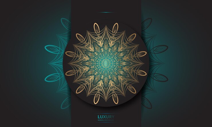 Diseño de mandala Diseño de vista única con color degradado.