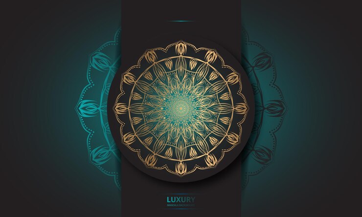 Diseño de mandala Diseño de vista única con color degradado.