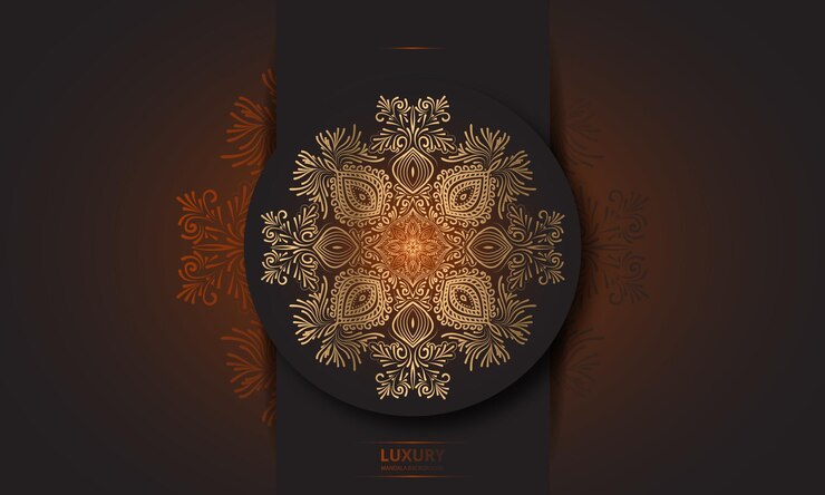 Diseño de mandala Diseño de vista única con color degradado.