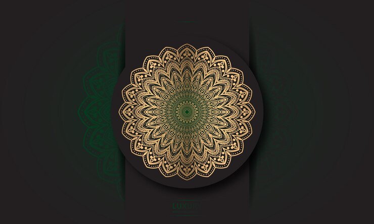 Diseño de mandala Diseño de vista única con color degradado.