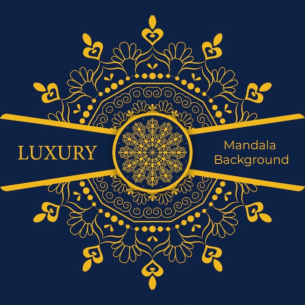 Diseño de mandala dorada de gradiente vectorial libre