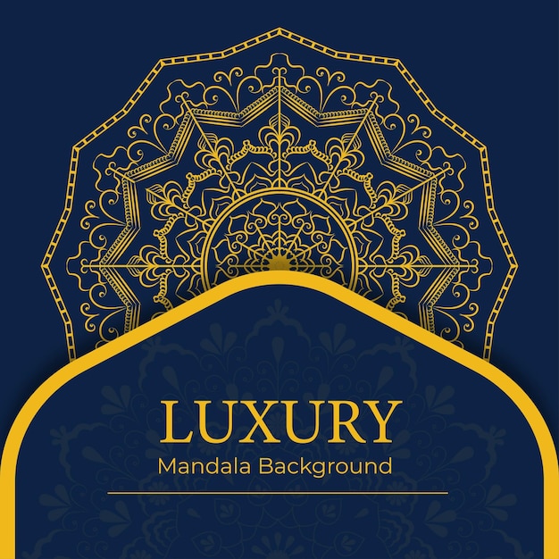 Diseño de mandala dorado degradado vectorial libre