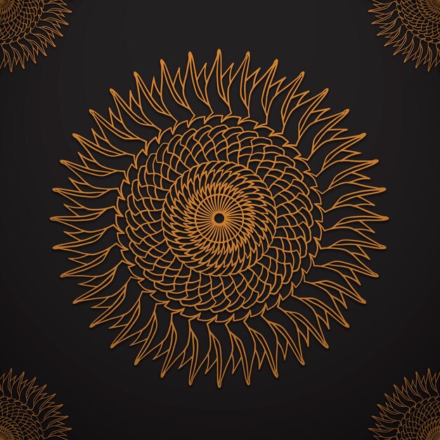Diseño de mandala dorado, diseño de lujo para fondo de banner, presentación o diseño de portada