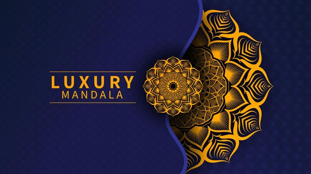 Diseño de mandala dorado de lujo colección Premium Vector libre