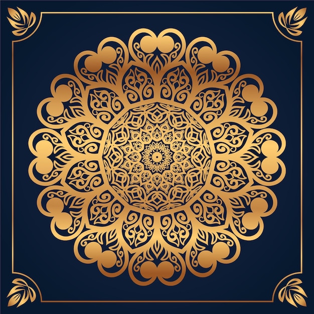 Diseño de mandala elegante fondo de invitación de caligrafía vector premium