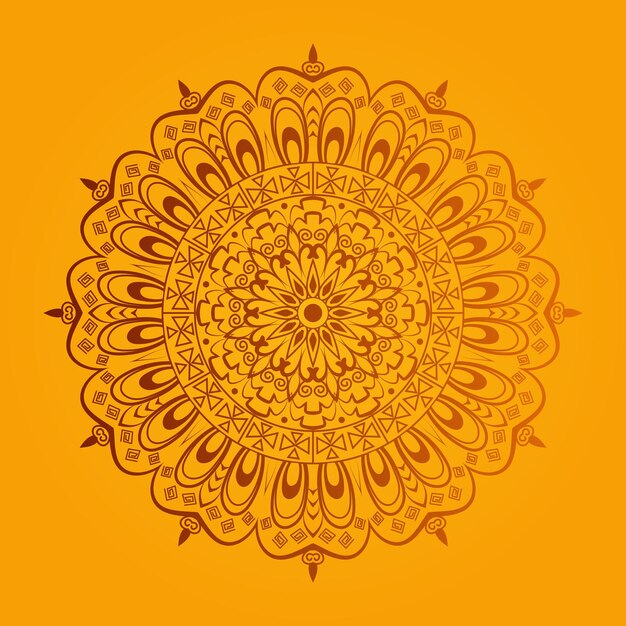 Diseño de mandala de estilo arabesco.