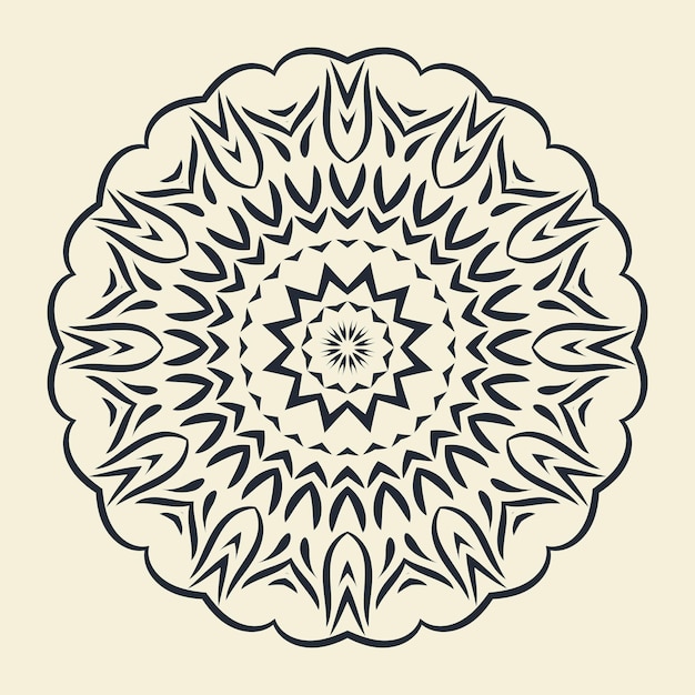 diseño de mandala floral árabe de lujo vectorial gratuito