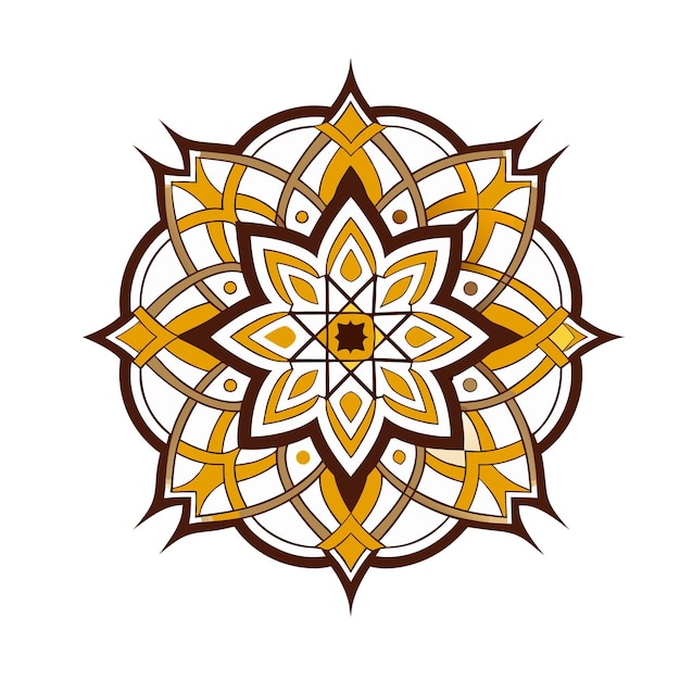 Diseño de mandala floral colorido patrón circular fondo blanco generativo por ai