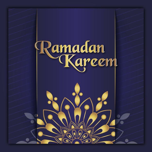 Vector diseño de mandala floral elegante simple ramadan kareem