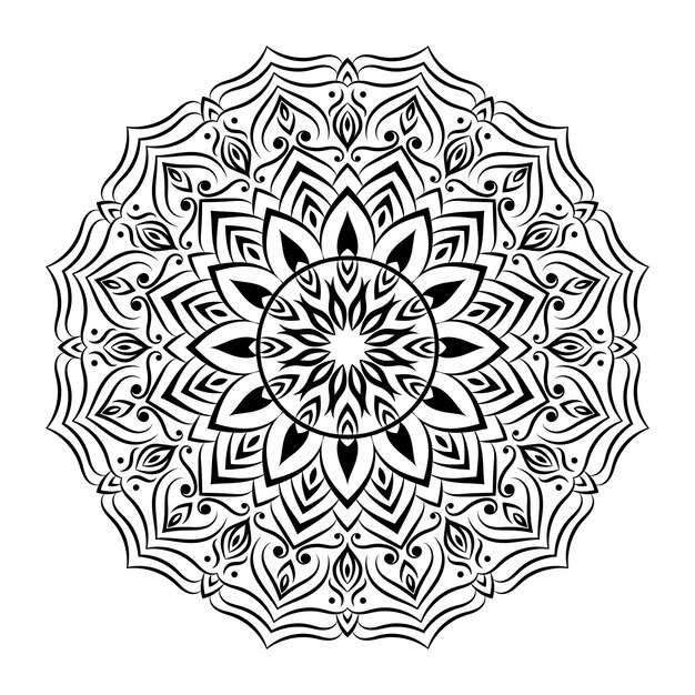 diseño de mandala floral elemento decorativo ornamental creativo