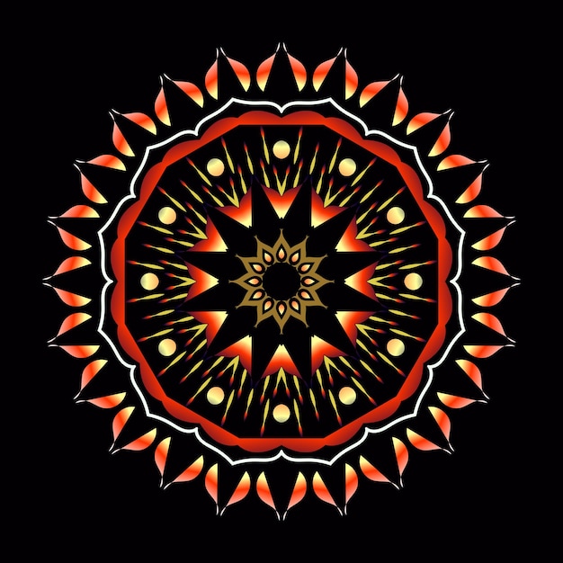 diseño de mandala floral multicolor de vector libre creativo indio