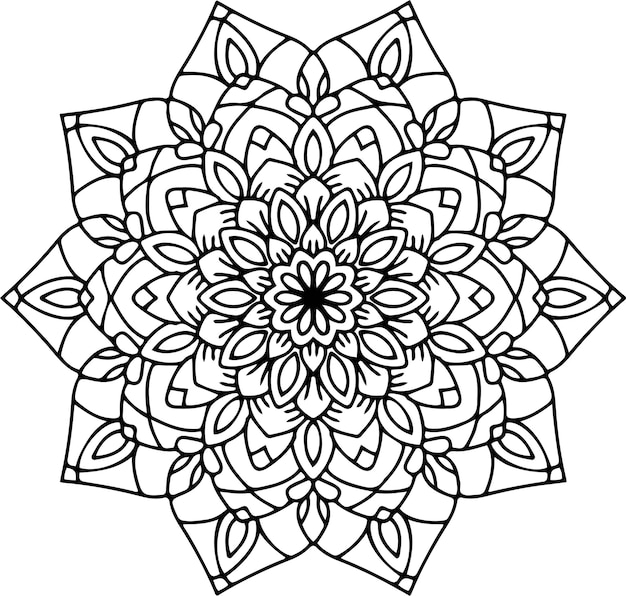 Diseño de mandala floral.