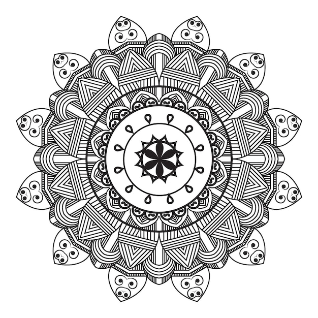 diseño de mandala de flores diseño de mandala floral fondo de mandala único página de libro para colorear mandala