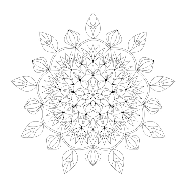 Diseño de mandala de flores