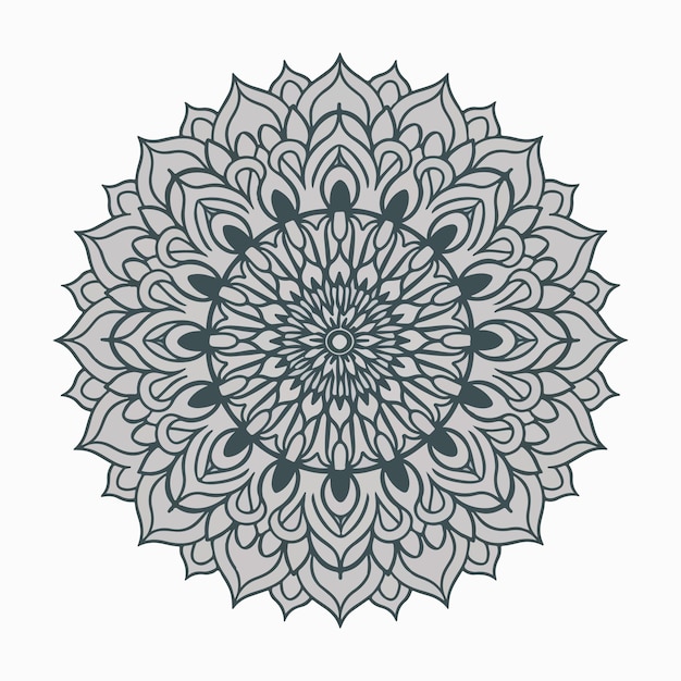 Un diseño de mandala con un fondo blanco