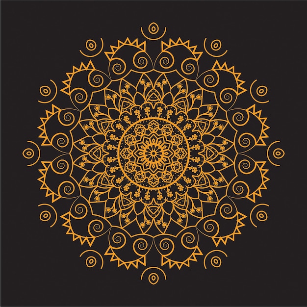 Diseño de mandala de fondo floral